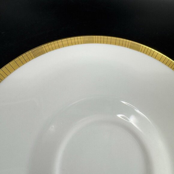 Rosenthal Germany 3680 White Gold Band Black Lines Tea Cup And Saucer Set 2 VTG - Picture 16 of 16